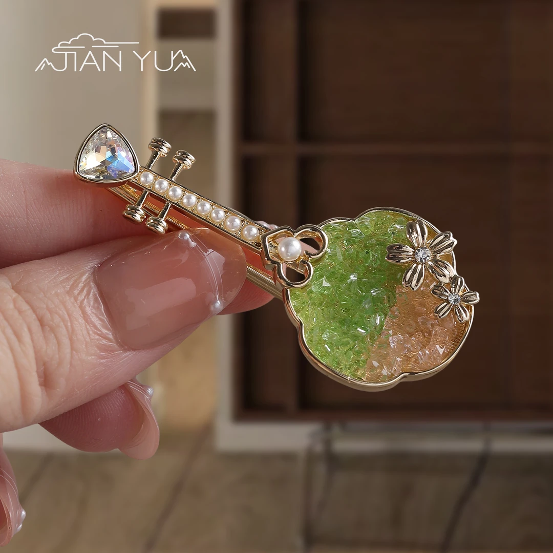 琉光弦影-国风琵琶边夹新中式国风发夹创意小众碎发刘海侧边夹女