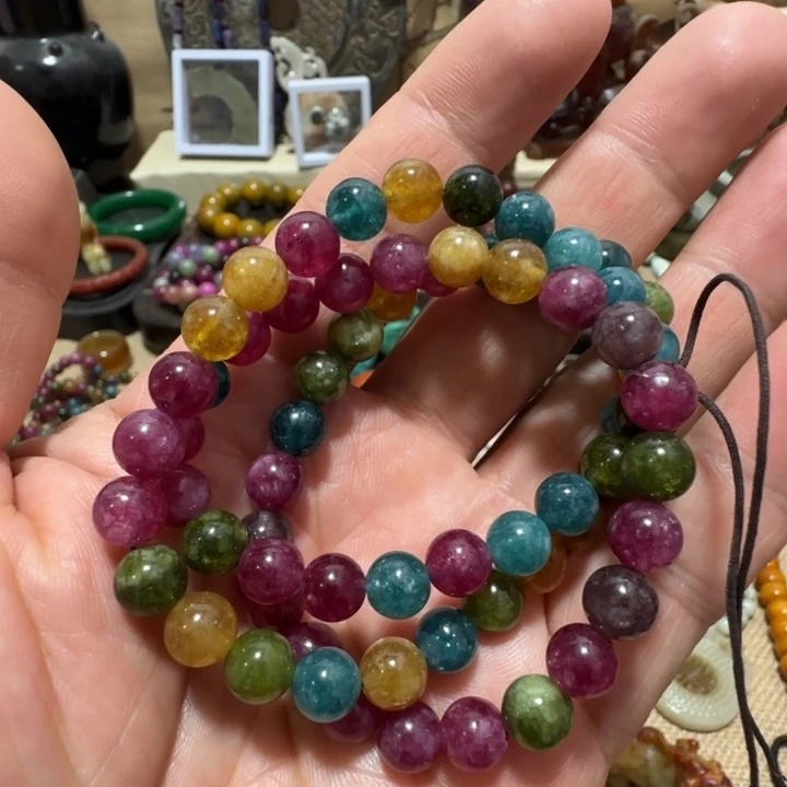 艳***琳手链未镶嵌碧玺珠子手串珠子手串