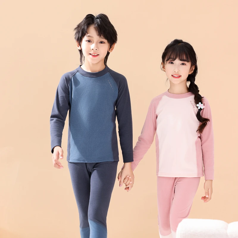 7A抗菌儿童保暖内衣套装秋衣秋裤男女童中大童内衣婴幼儿宝宝秋衣