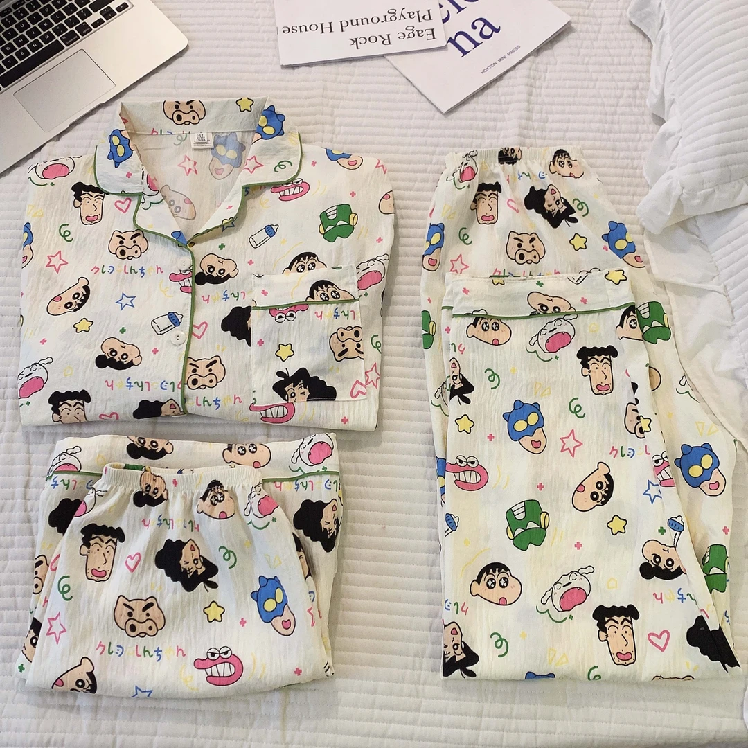 卡通短袖短裤250斤睡衣女士休闲家居服套装宽松居家可外穿夏季