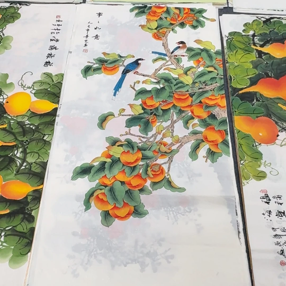 国画140×70工笔手绘画画画