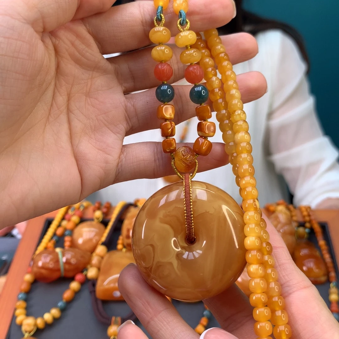 蜜蜡未镶嵌颈饰天然