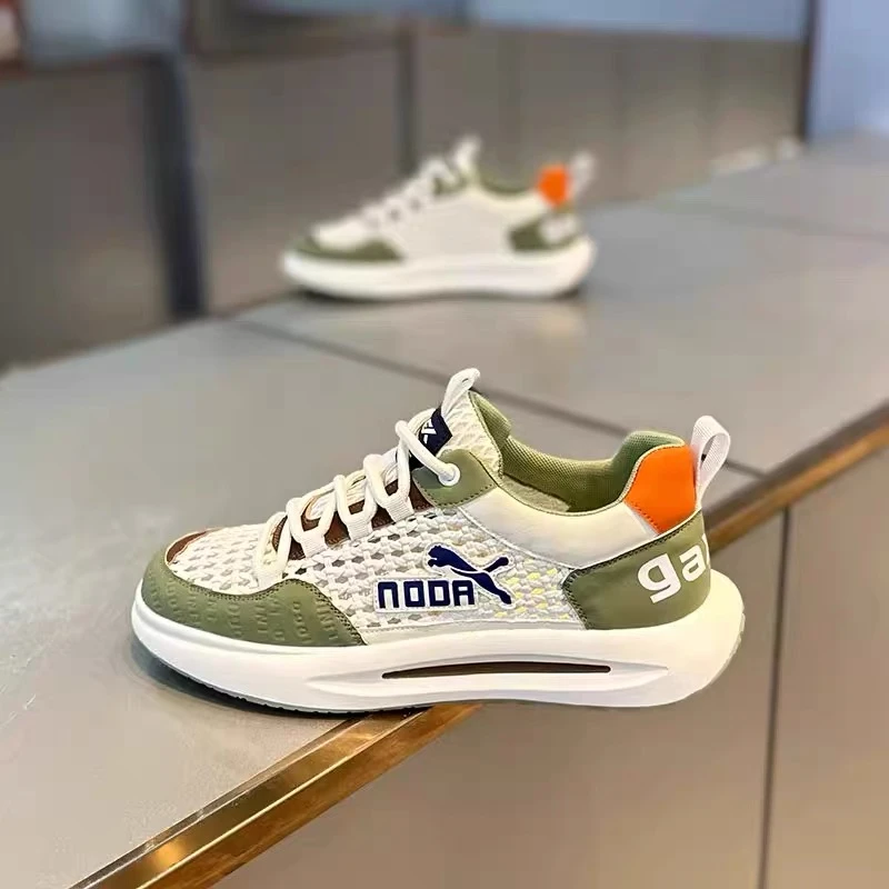 男鞋夏季2025新款网面透气防臭休闲运动鞋男士软底跑步耐磨阿甘鞋