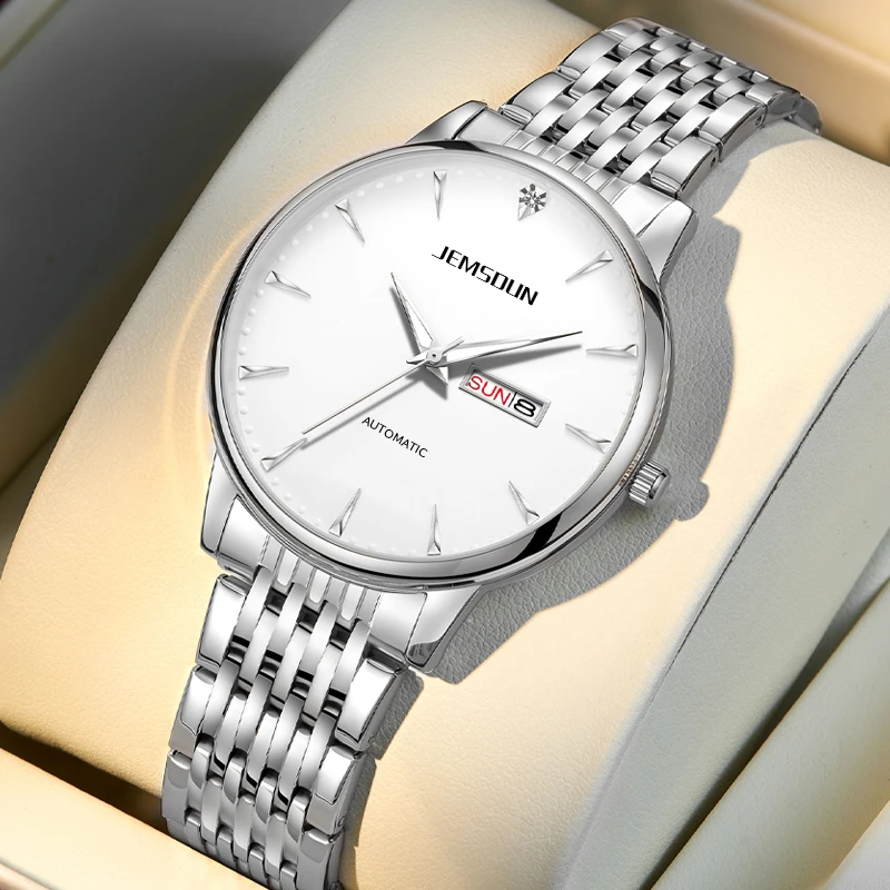 【FH专属】经典白面腕表钢带百搭防水夜光简约潮流手表JSD-1802