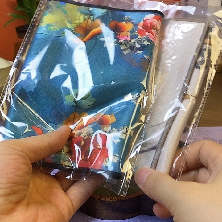 瓷片柿子和荷花吸水茶巾