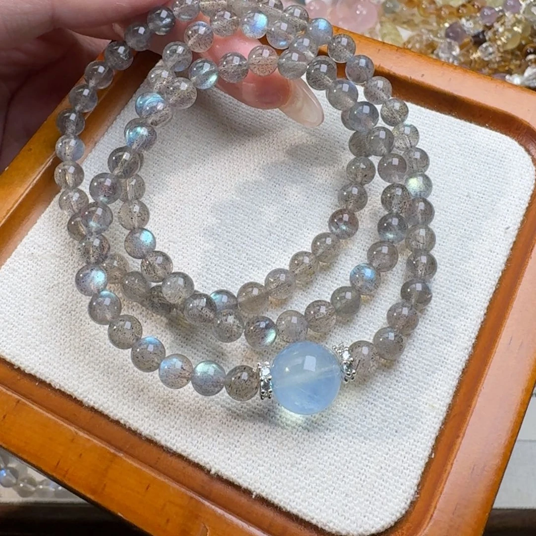 水晶手串未镶嵌灰月光