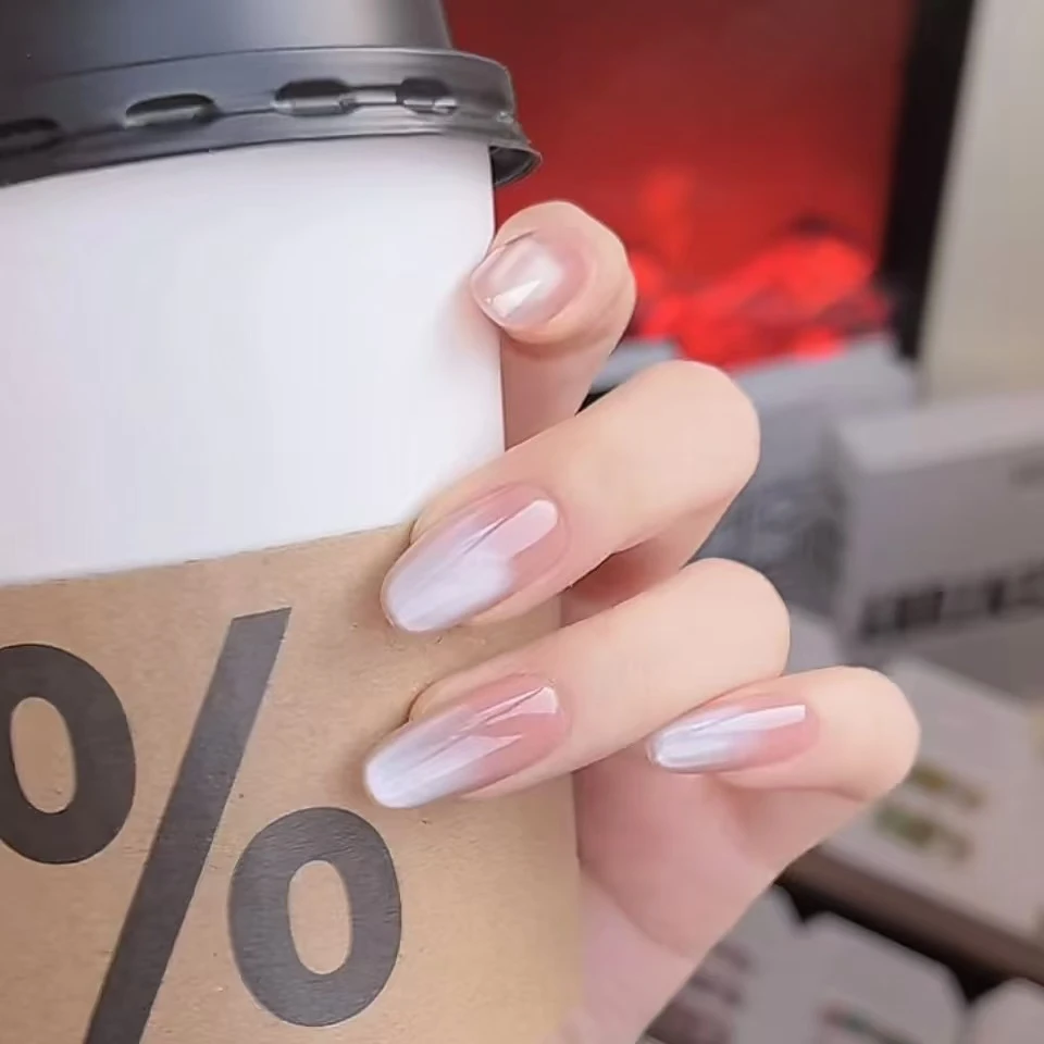 【今日白露】珊瑚纪夏日显白美甲气质高级简约裸色温柔穿戴甲