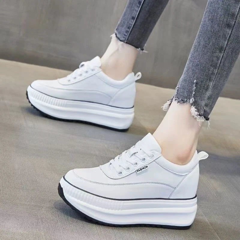 8CM内增高小白鞋女厚底运动鞋女鞋小个子百搭时尚不累脚休闲鞋子.