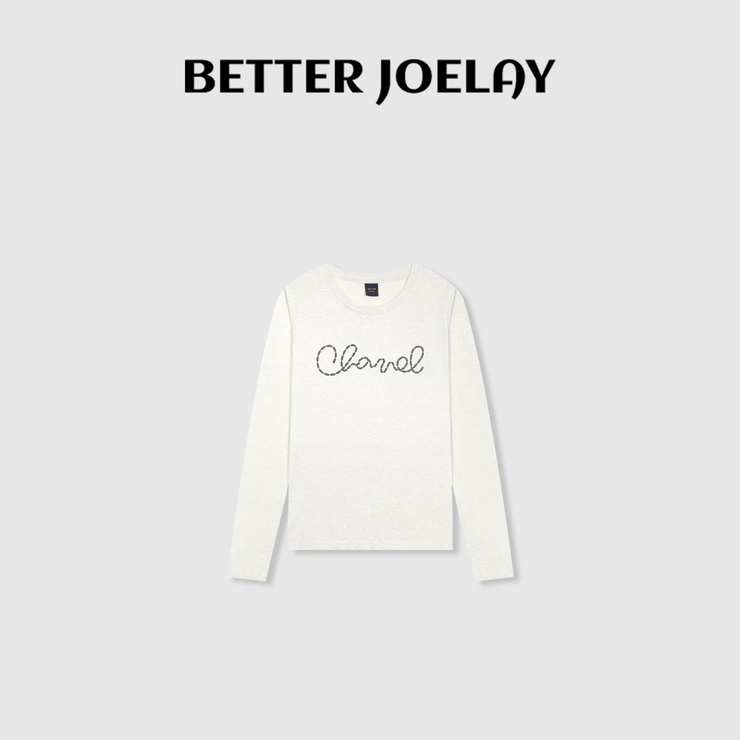 BETTER JOELAY-【灰调雅述】时尚百搭T恤长袖慵懒简约KH3557