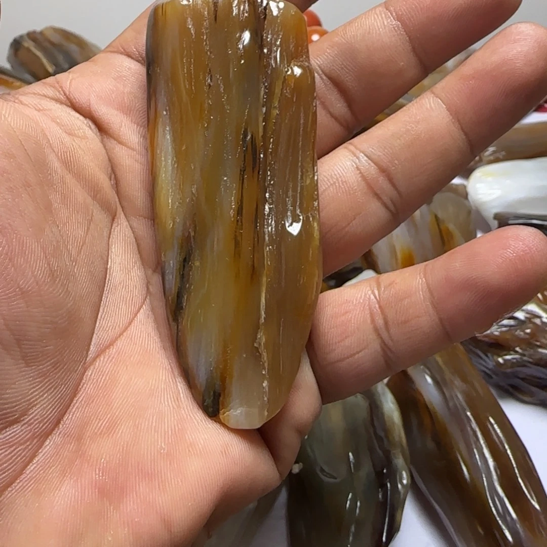 硅化玉未镶嵌手把