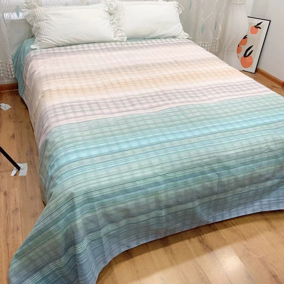 【春恋绿】 加厚精纺汉麻原棉帆布老粗布凉席2.4X2.5床单四季通用