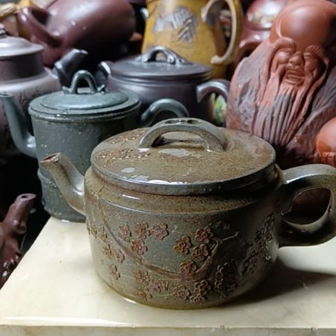 茶壶紫砂宜兴原矿解壳青柴烧手工300㏄