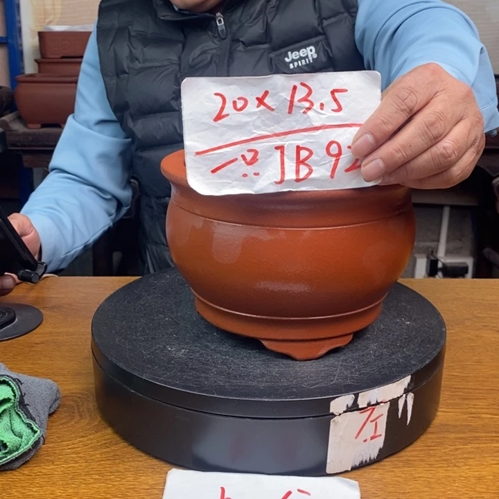 紫砂花盆货号一只JB92