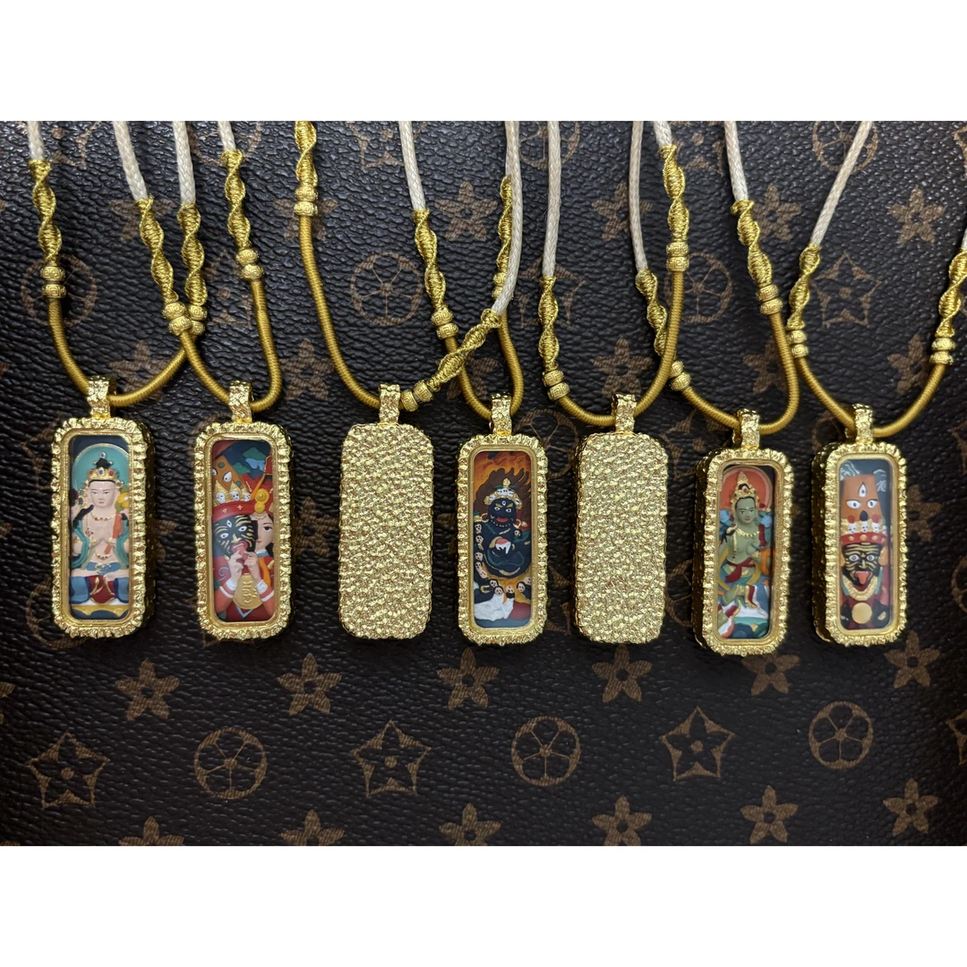 1×3黄铜纯手绘擦擦吊坠饰品项链彩色