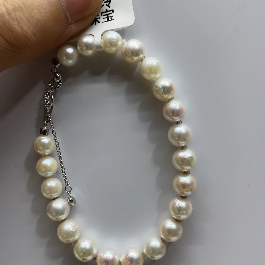 海水珍珠银S925镶嵌手绳