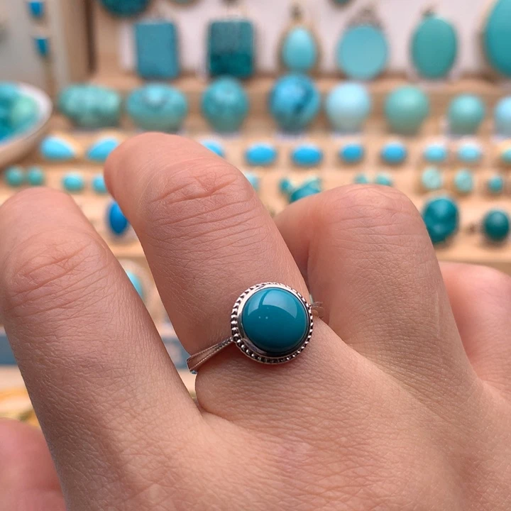 绿松石银S925镶嵌珠宝奇石