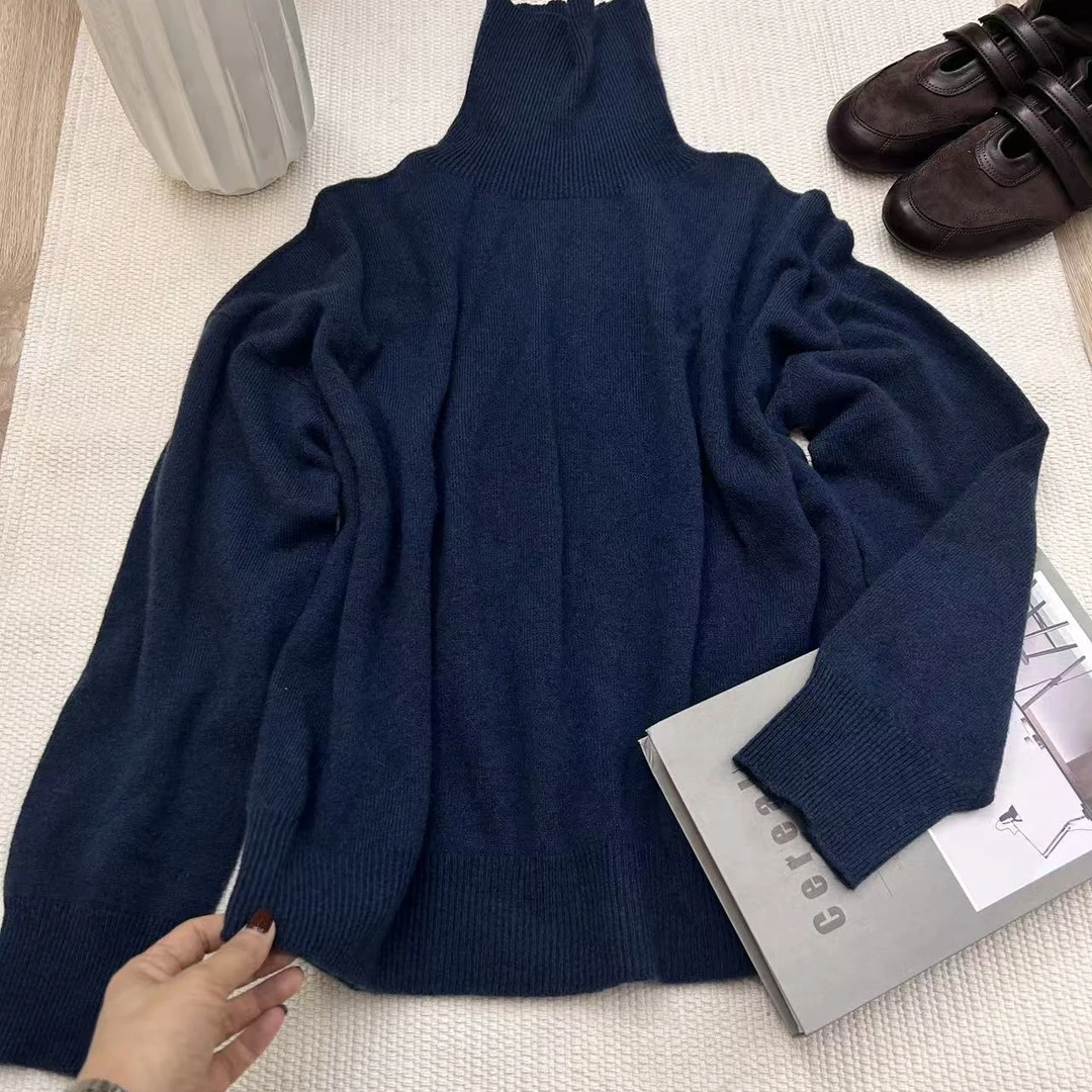 贝壳高领厚款打底衫中长款百搭女女士上衣