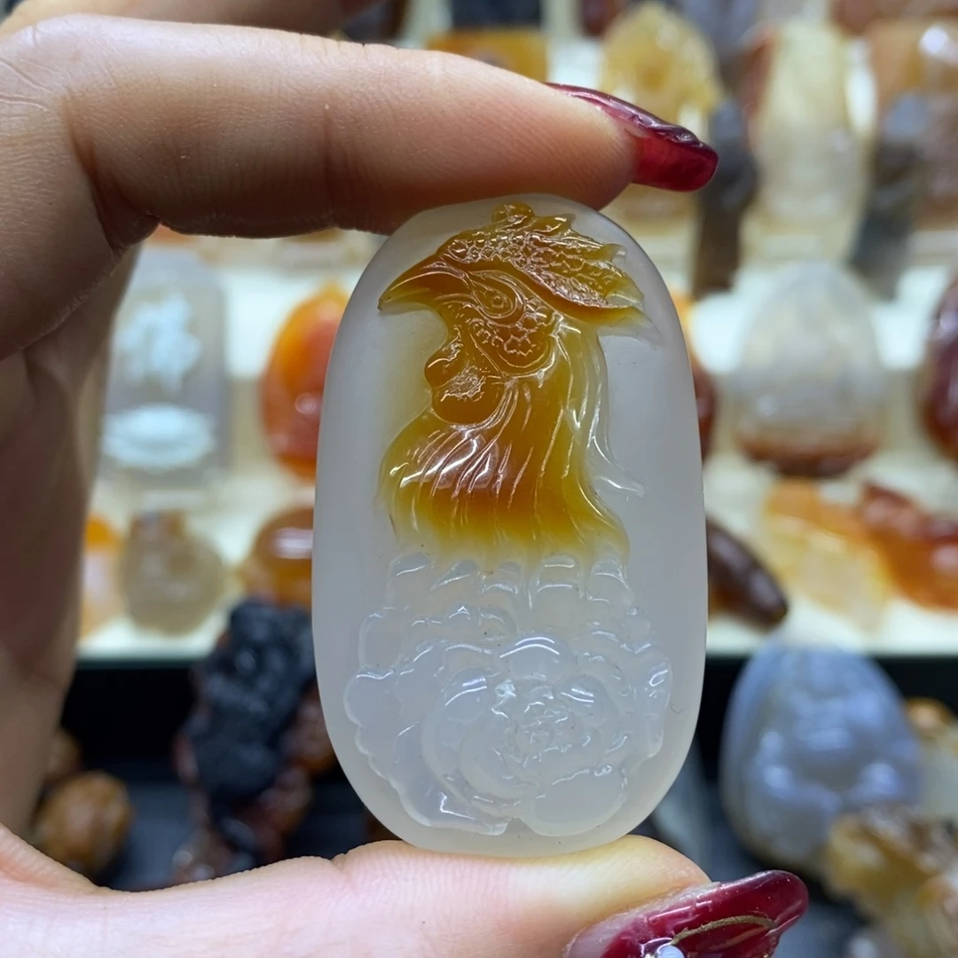 未镶嵌吊坠(赠链)玛瑙/玉髓随**成吊坠