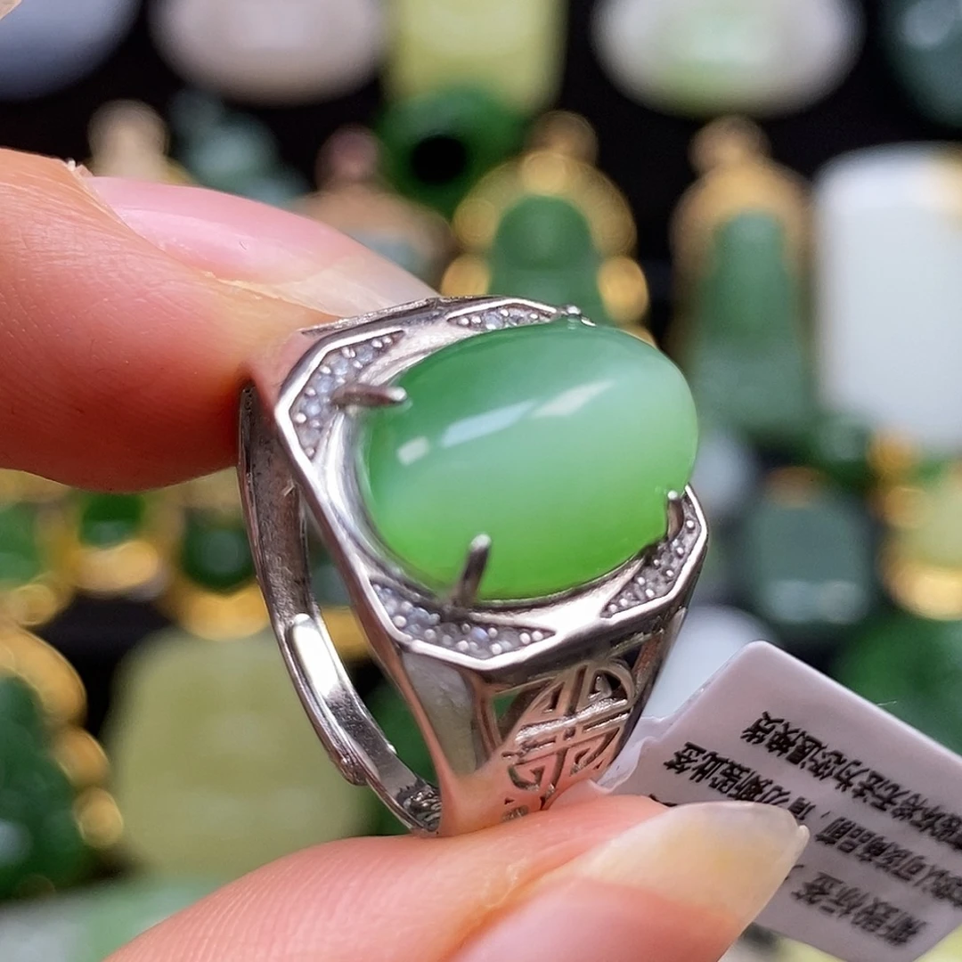 和田玉银S925镶嵌颈饰