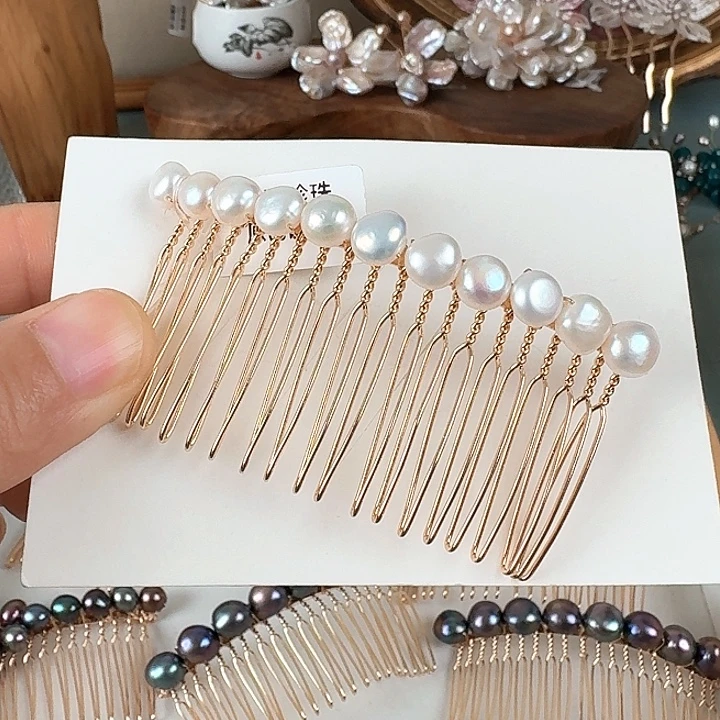 未镶嵌发饰淡水珍珠