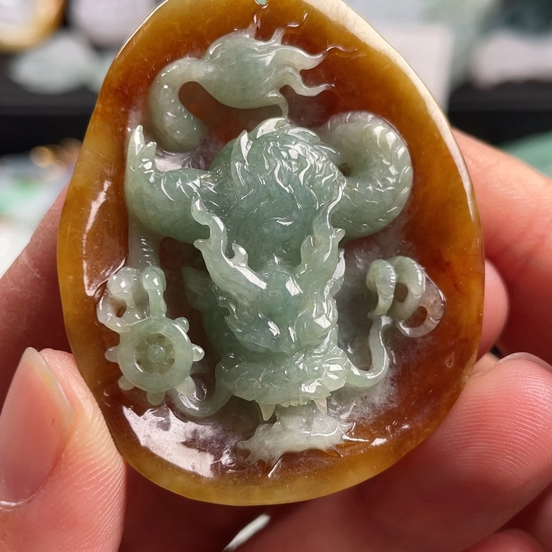 翡翠未镶嵌吊坠(不含链)