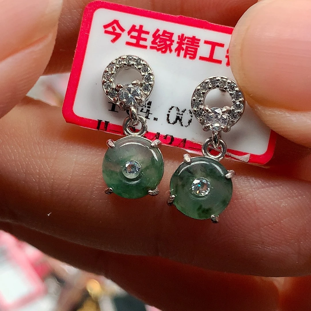 翡翠戒指银S925镶嵌