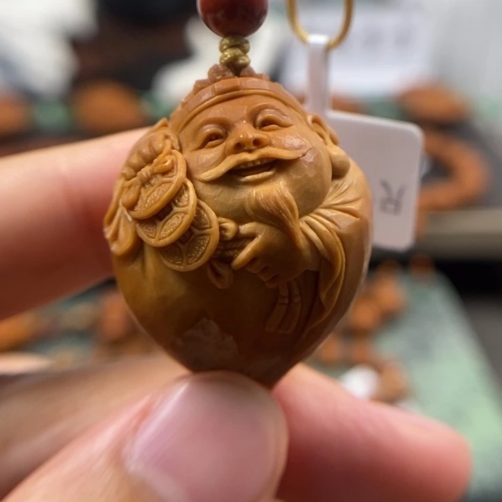 橄榄核手串/手链包衣财神