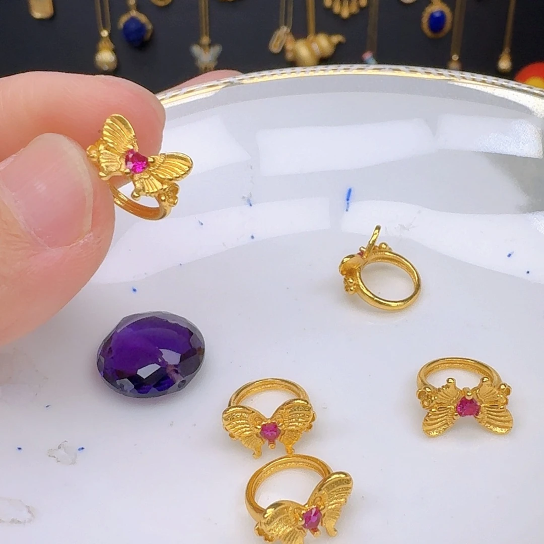 颈饰银S925镶嵌紫晶紫水晶925镶嵌56