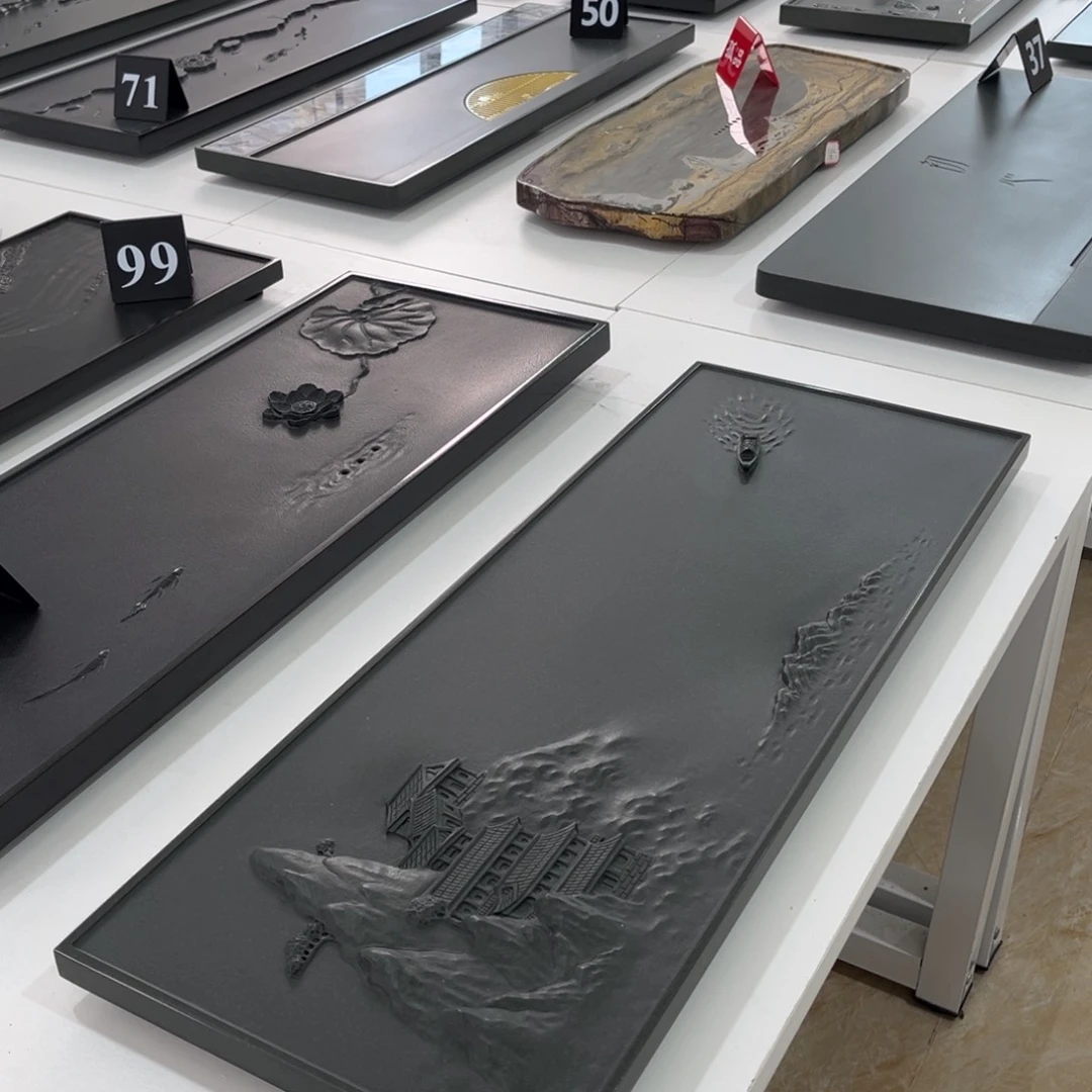 尚**生定制9050锦绣江山加刻小船乌金石