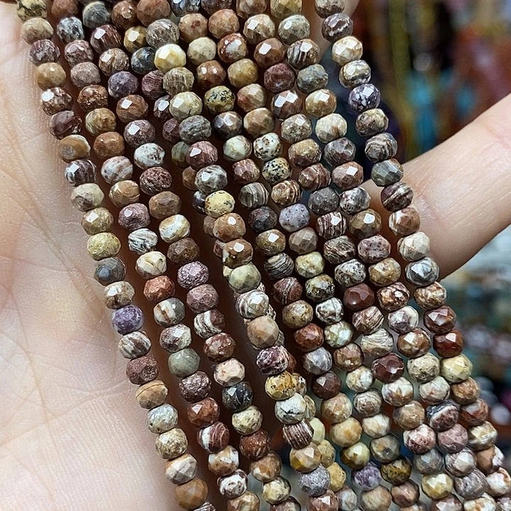 玛瑙/玉髓未镶嵌珠宝半成品天然石切面卡3.8mm