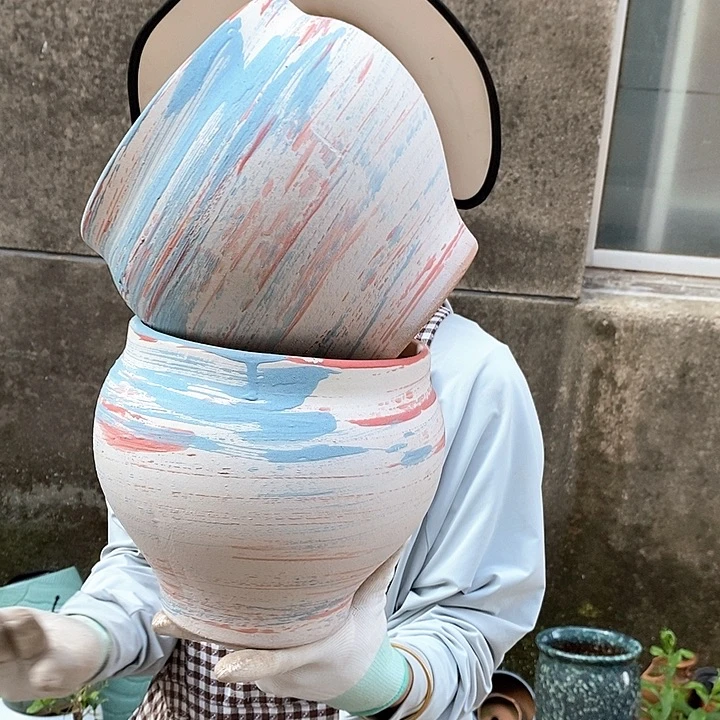 紫砂花盆正品口19高19