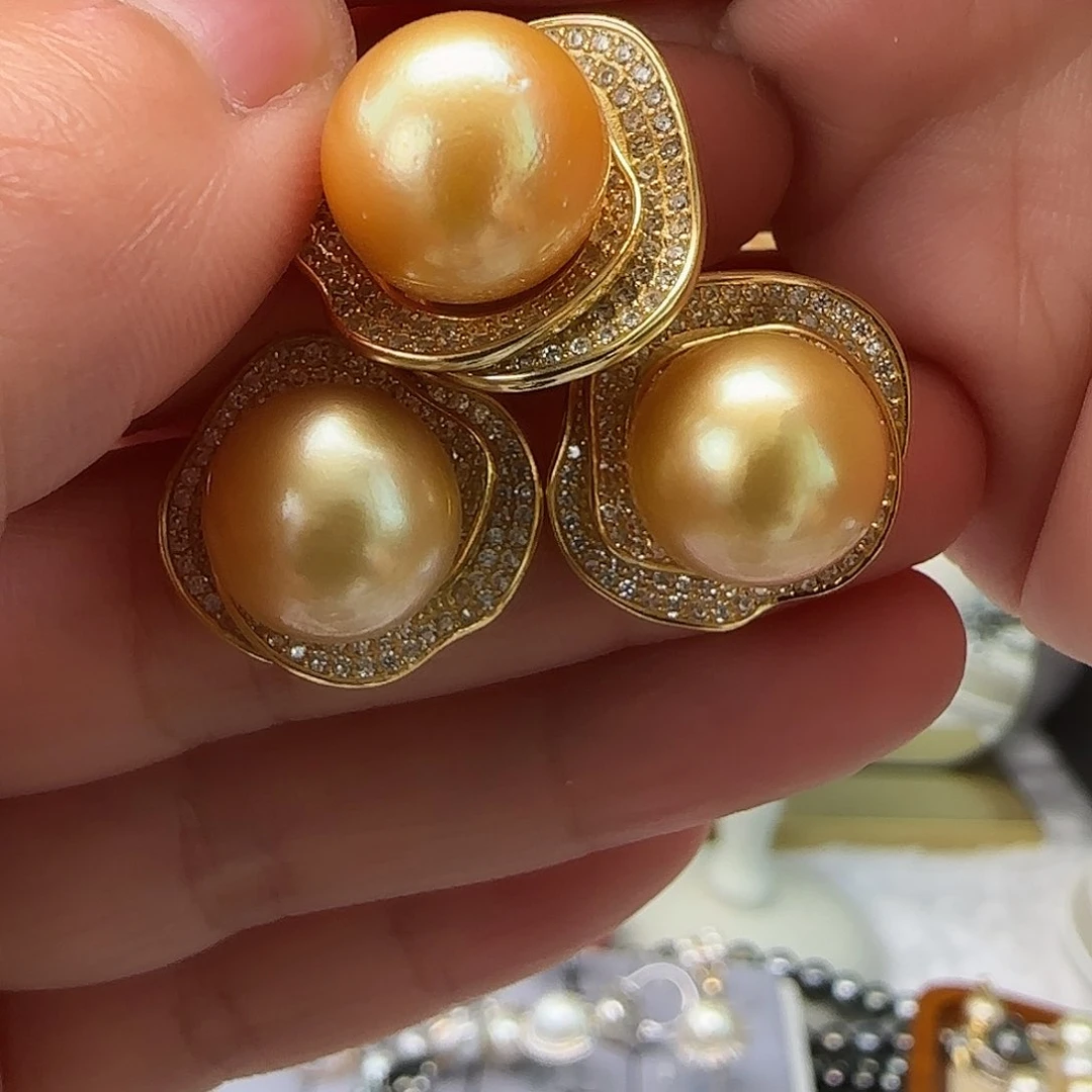 海水珍珠银S925镶嵌颈饰