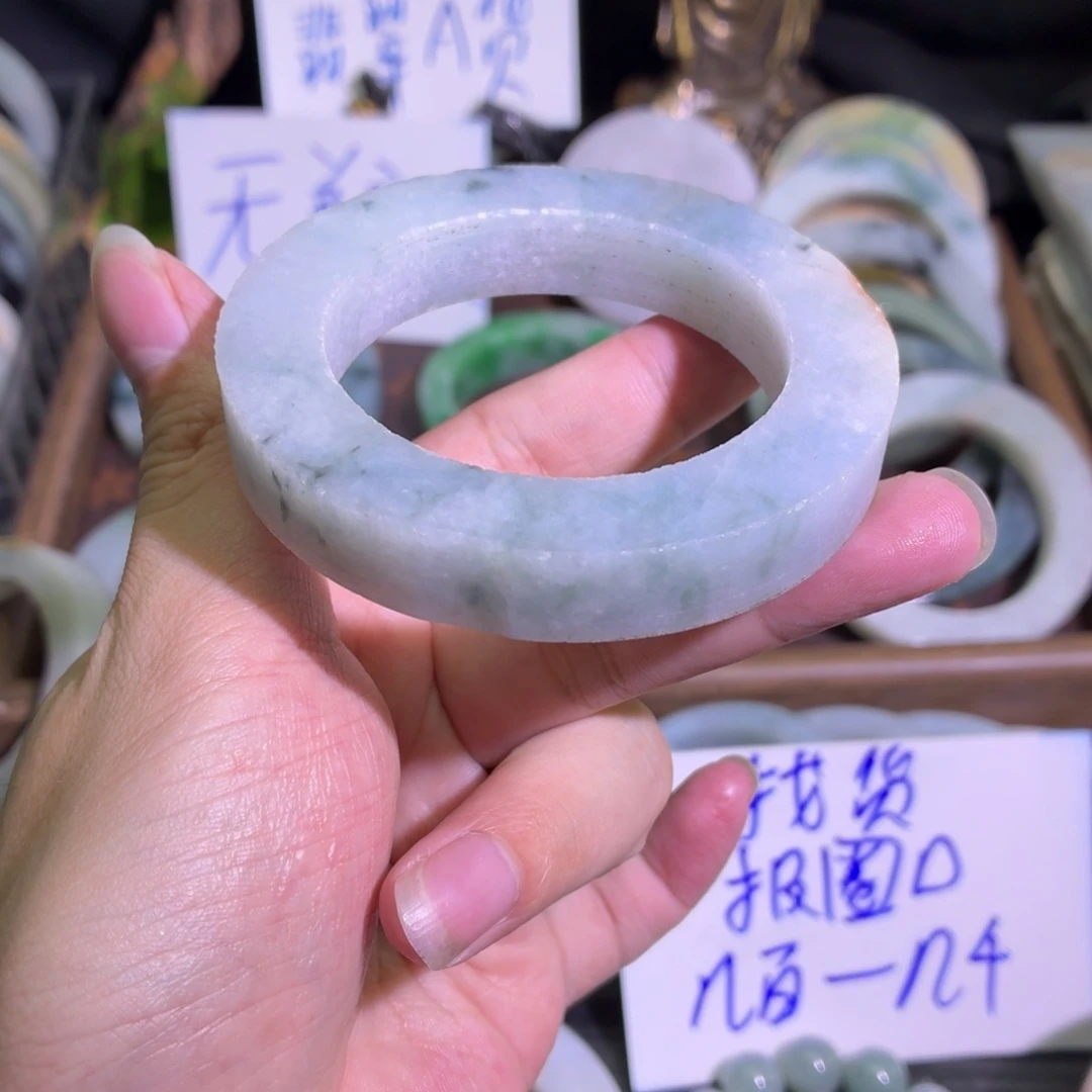 定制翡翠未镶嵌翡翠A货毛胚手镯定制