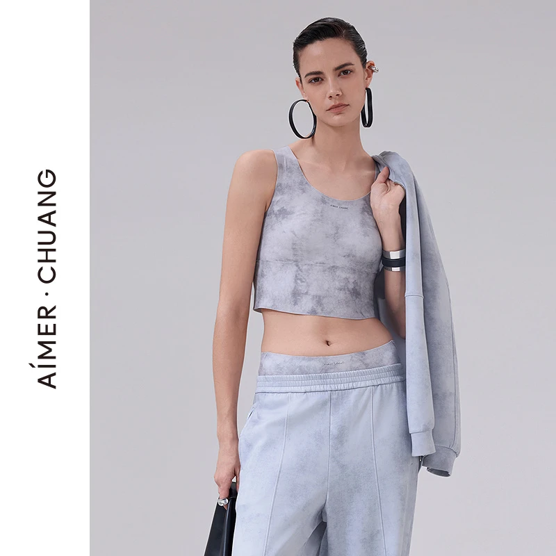 爱慕创以爱之名-游牧圆领软绵托乳贴打底背心CA722112