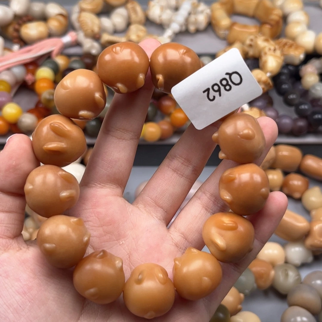 手串菩提根/象牙果Q862 兔子18mm一串通货
