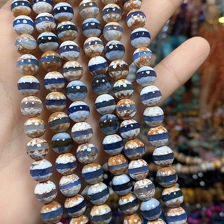 玛瑙/玉髓未镶嵌珠宝半成品一线玛瑙切面卡8mm