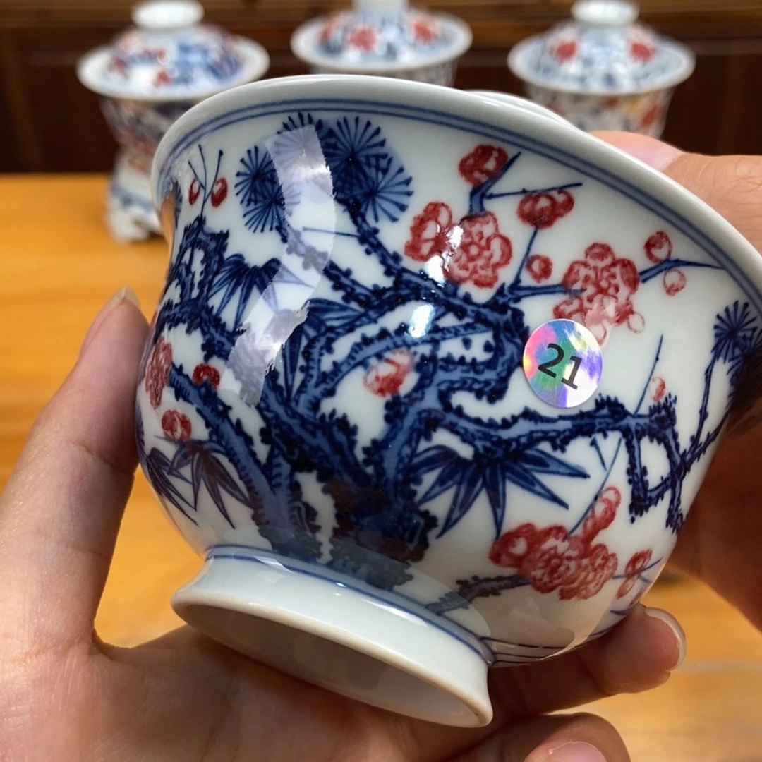 手绘现代茶具非古董
