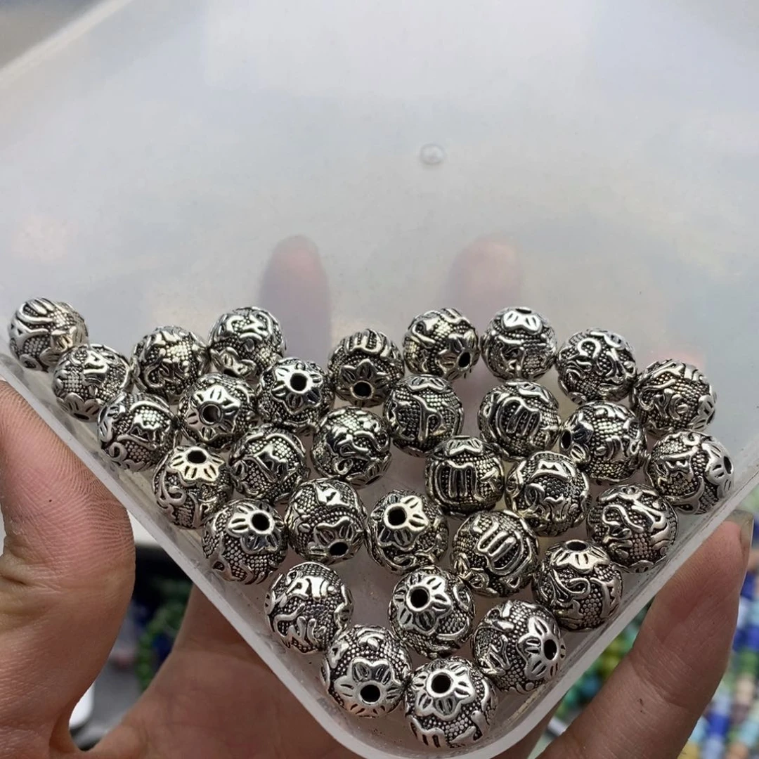 玛瑙/玉髓未镶嵌珠宝半成品50克10mm隔珠C241