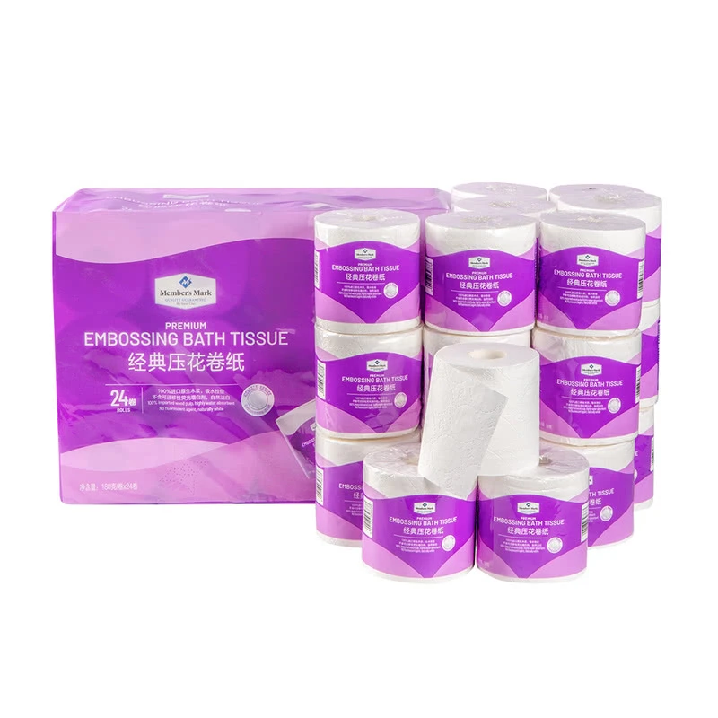 MM 经典压花卷纸 四层 180g/卷*24卷