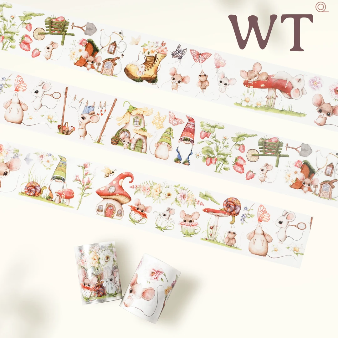 WT原创胶带 栗吱鼠 友谊森林 悄悄话 可爱森林小动物模切和纸胶带