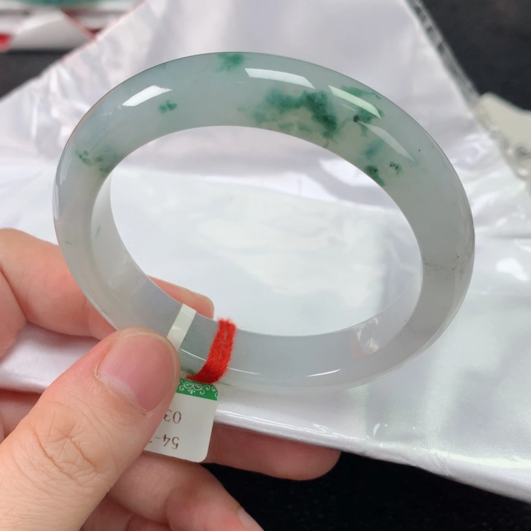 未镶嵌手镯翡翠缅甸天然翡翠手镯5455