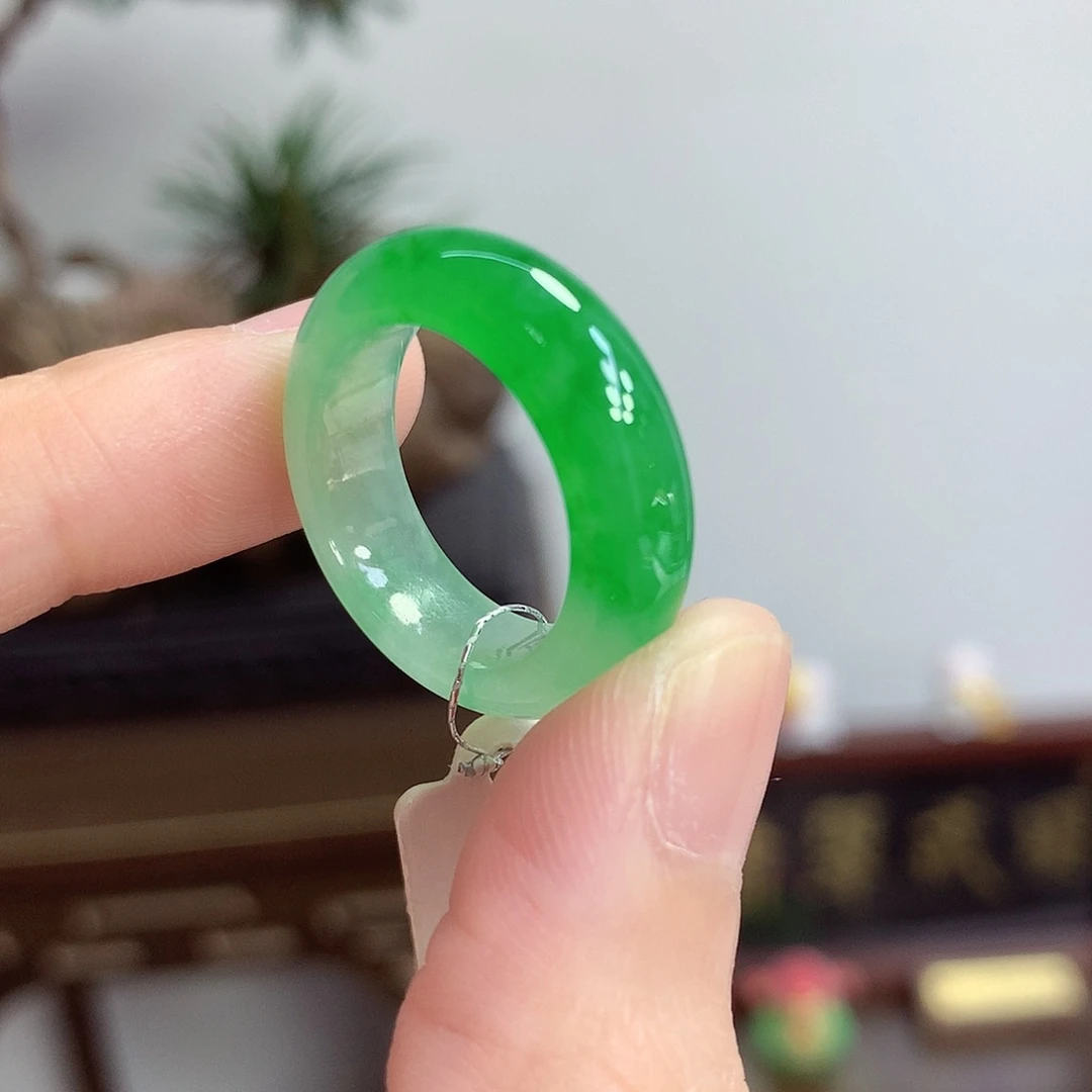 翡翠未镶嵌戒指14-15号