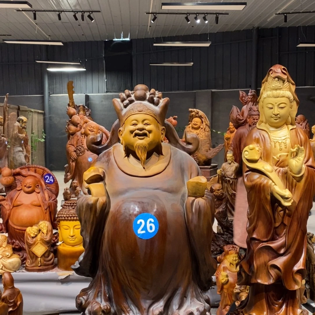 *****香樟木95高财神爷纯手工