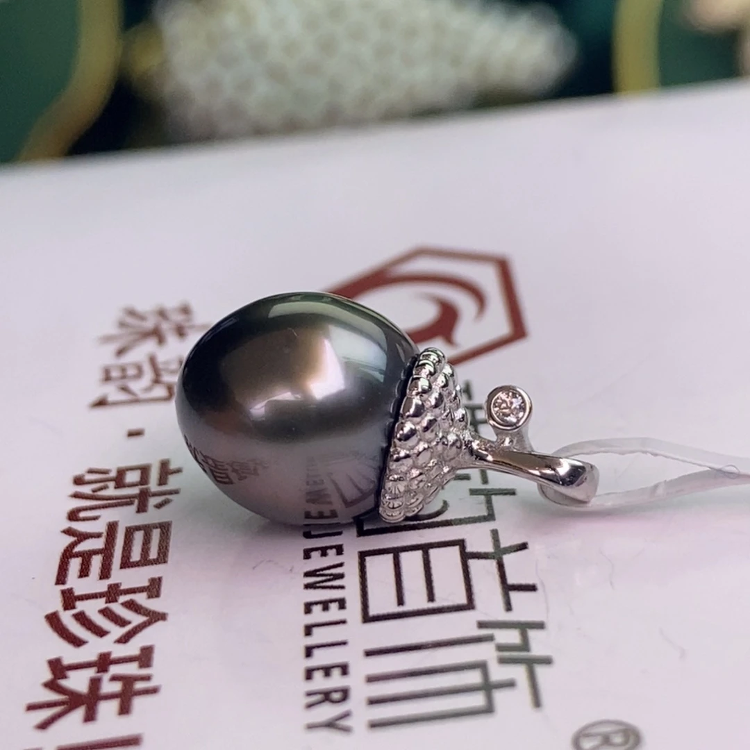 颈饰银S925镶嵌海水珍珠