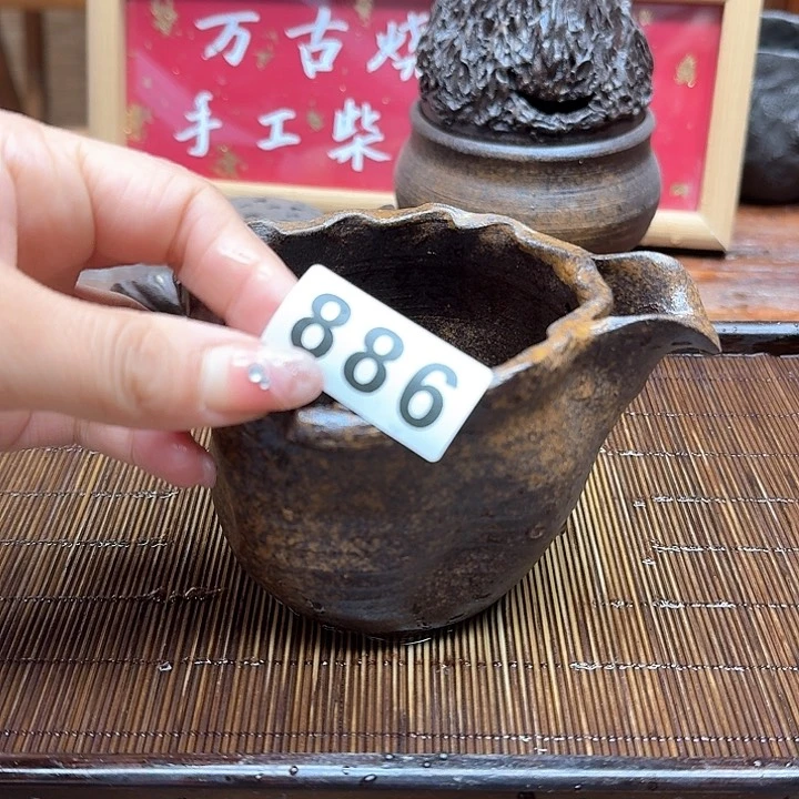 纯手工制作粗陶茶具