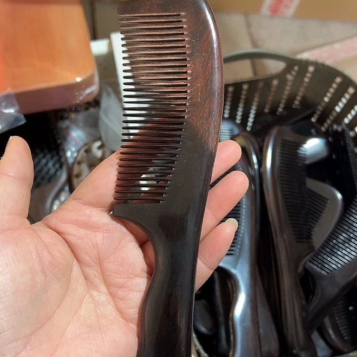 紫光檀木梳檀木梳大号梳子