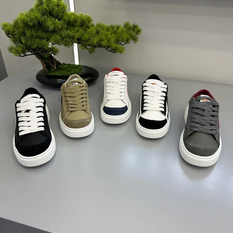 85-7005秋季新款男士韩版休闲鞋时尚百搭低帮软底皮面运动板鞋