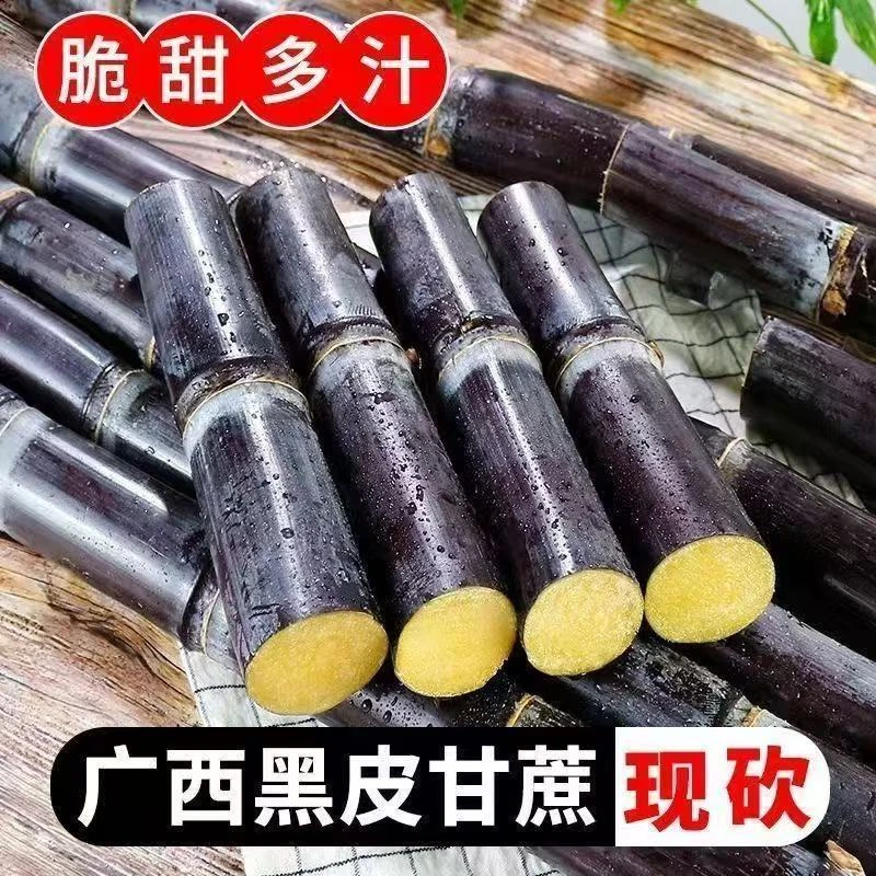 【活动中】广西黑皮甘蔗现砍现发应季水果脆甜多汁黄金整根新鲜云南