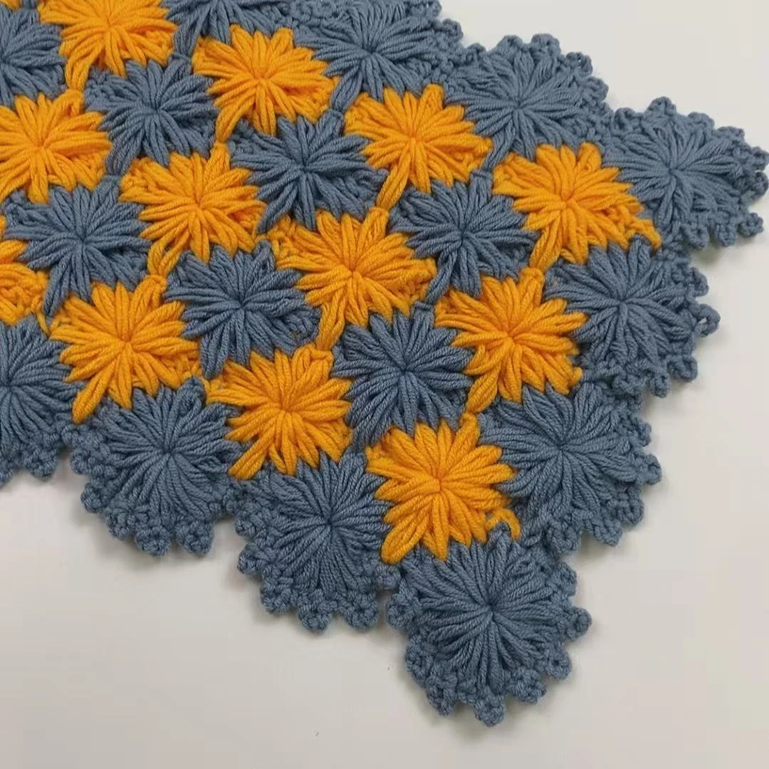 煜阳坐垫柔肤棉线沙发飘窗垫子毛线编织手工diy毯子材料包