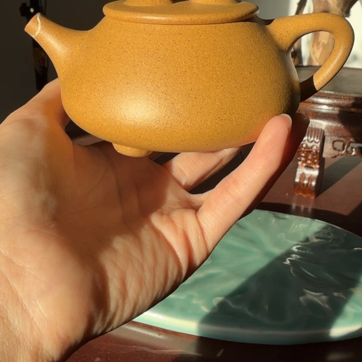 茶壶紫砂景舟石瓢微瑕轻微封釉宝山黄金段